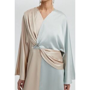 NEW - Satin V-Neck  Wrap gown